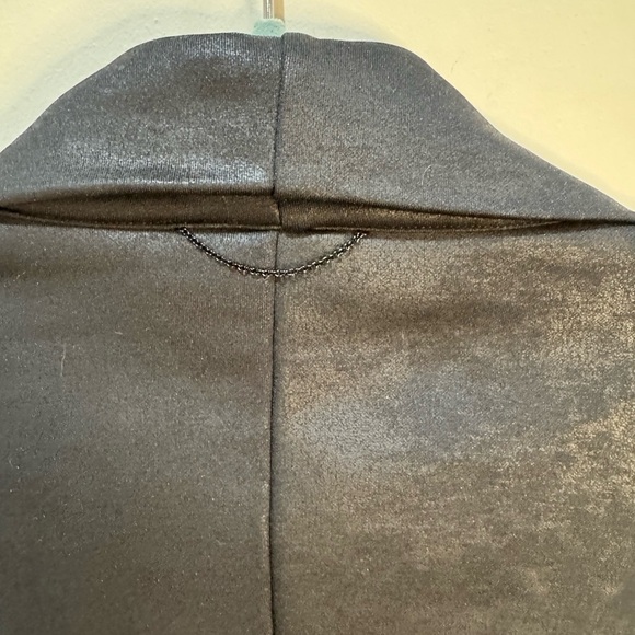 The Kooples Sport Draped Leather Effect Jacket Sz 4 (US 10) - Picture 5 of 9